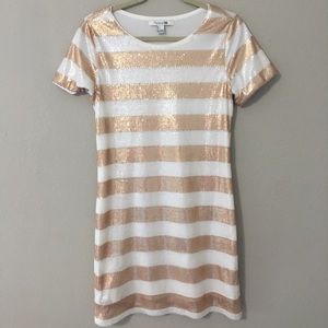 Sequin Striped Dress From Forever 21
